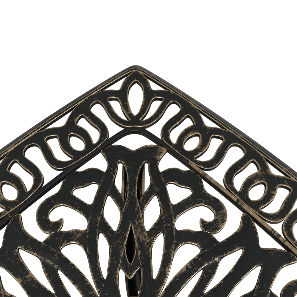 Cast Aluminium Garden Table Bronze 53x53x53 cm