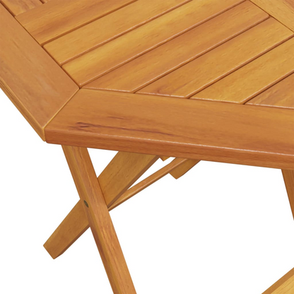 Solid Acacia Wood Folding Garden Table 60x75 cm