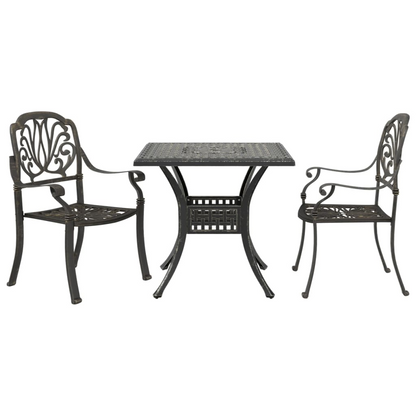 Bronze Cast Aluminium 3 Piece Bistro Set