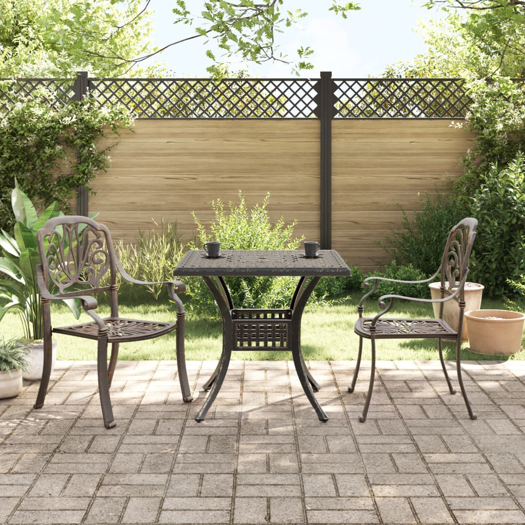 Bronze Cast Aluminium 3 Piece Bistro Set