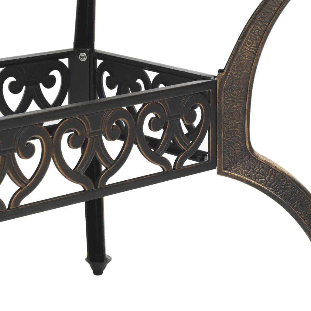 5 Piece Bronze Cast Aluminium Garden Dining Set