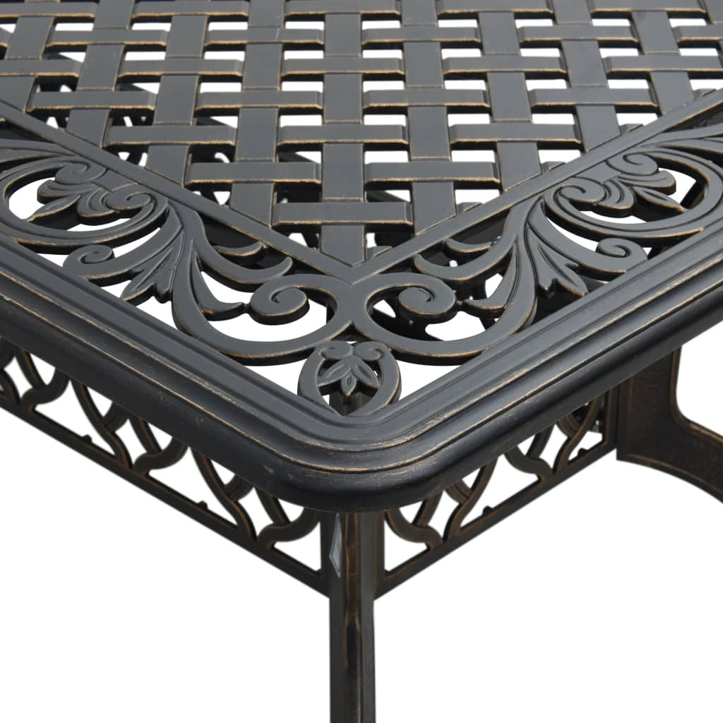 5 Piece Bronze Cast Aluminium Garden Dining Set