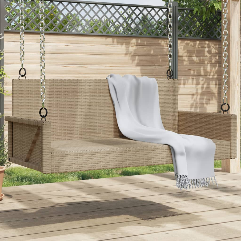 Beige Garden Swing Bench