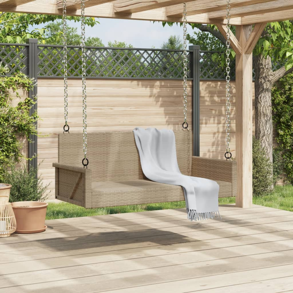 Beige Garden Swing Bench