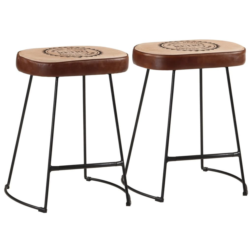  2 pcs Dark Brown Bar Stools 40x29.5x53 cm