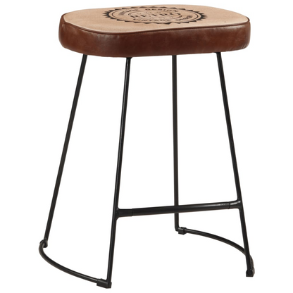  2 pcs Dark Brown Bar Stools 40x29.5x53 cm