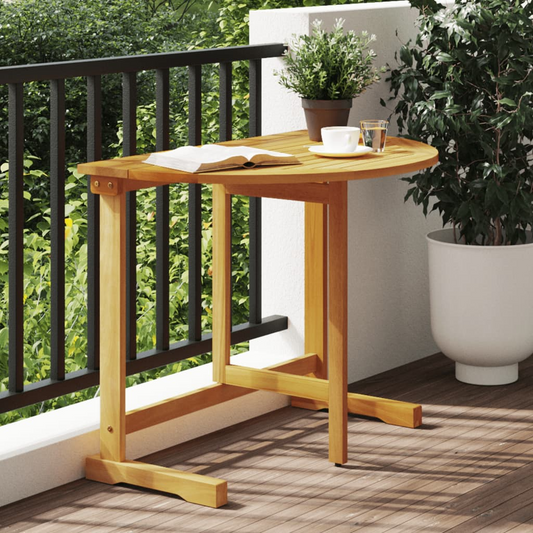 Solid Acacia Wood Folding Balcony Table 90x60x72 cm 