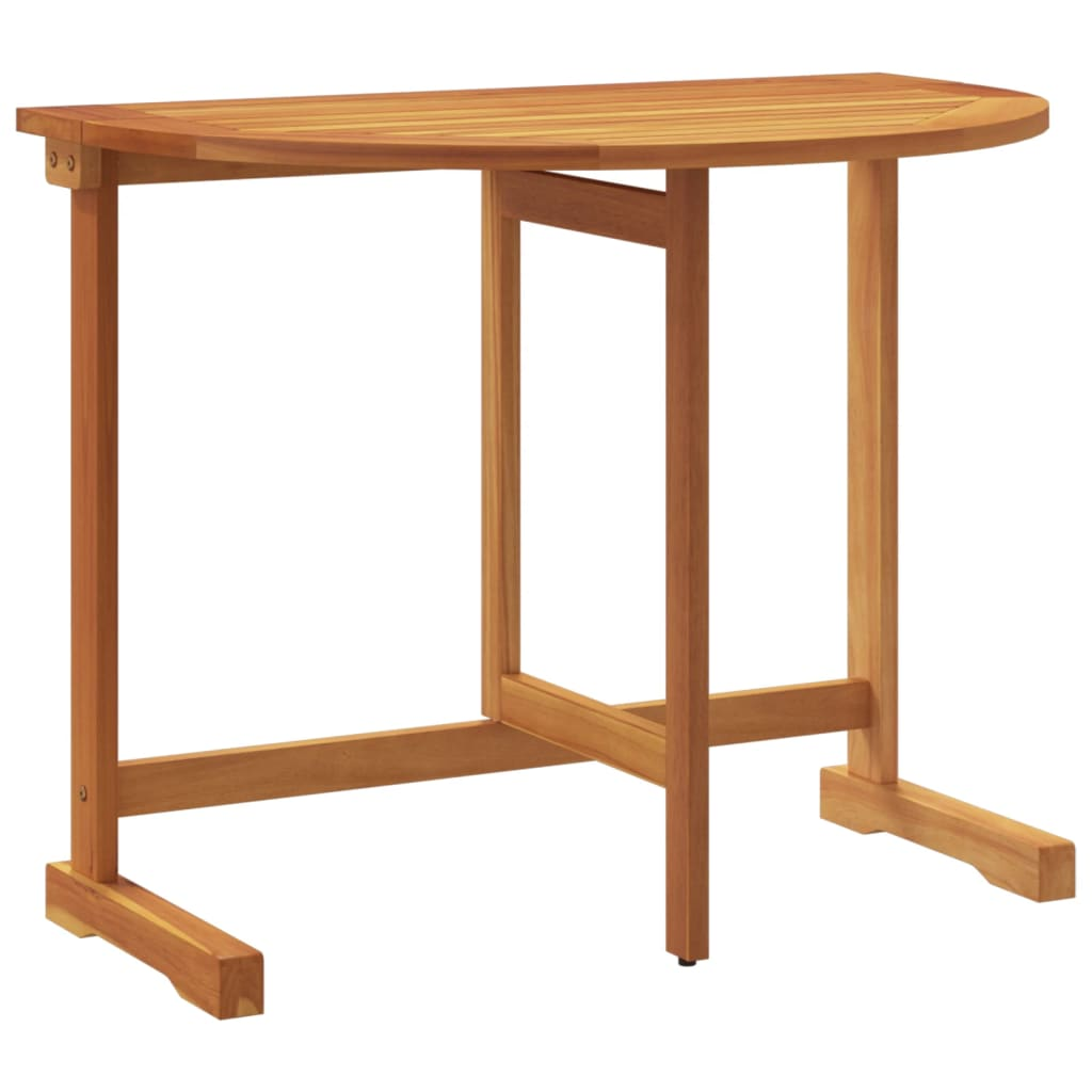 Solid Acacia Wood Folding Balcony Table 90x60x72 cm 