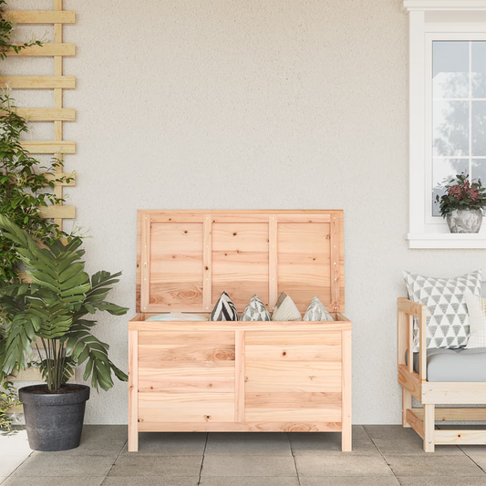 Solid Fir Wood Outdoor Cushion Box 99x50x56.5 cm