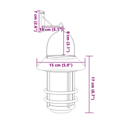 Solar Outdoor Wall Lanterns 4 pcs Warm White Flickering Flame