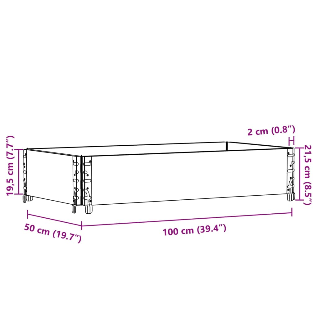 Garden Planter 100x50 cm Solid Pine Wood