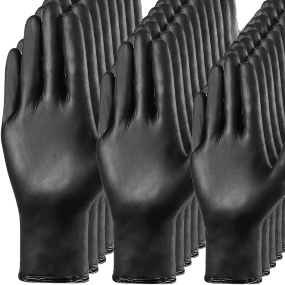 100pcs Disposable Black Latex Gloves | Jscapes Home and Garden