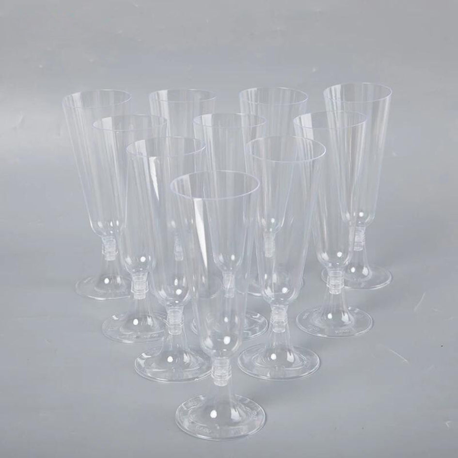 10pcs Disposable Clear Plastic Champagne Flutes | Jscapes