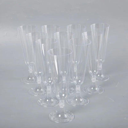 10pcs Disposable Clear Plastic Champagne Flutes | Jscapes