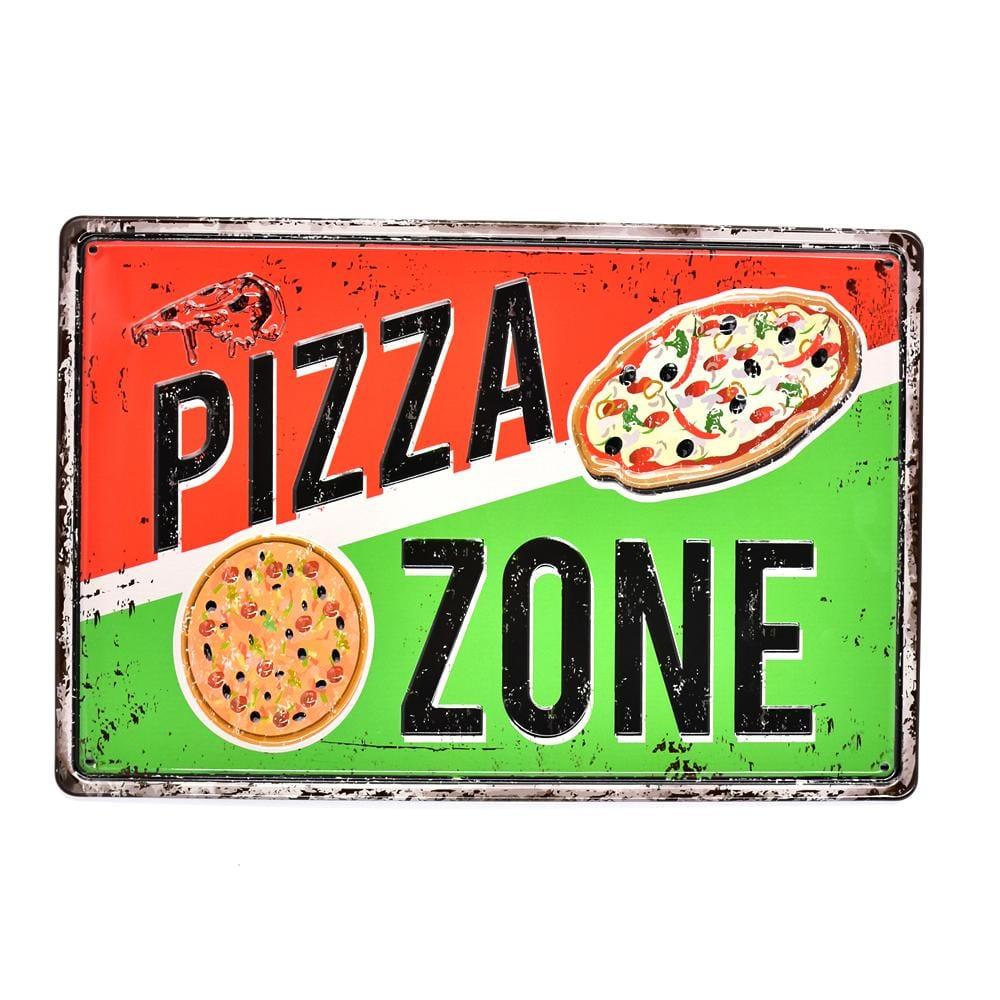 Pizza Zone 3D Embossed Poster | Jscapes Home and Garden