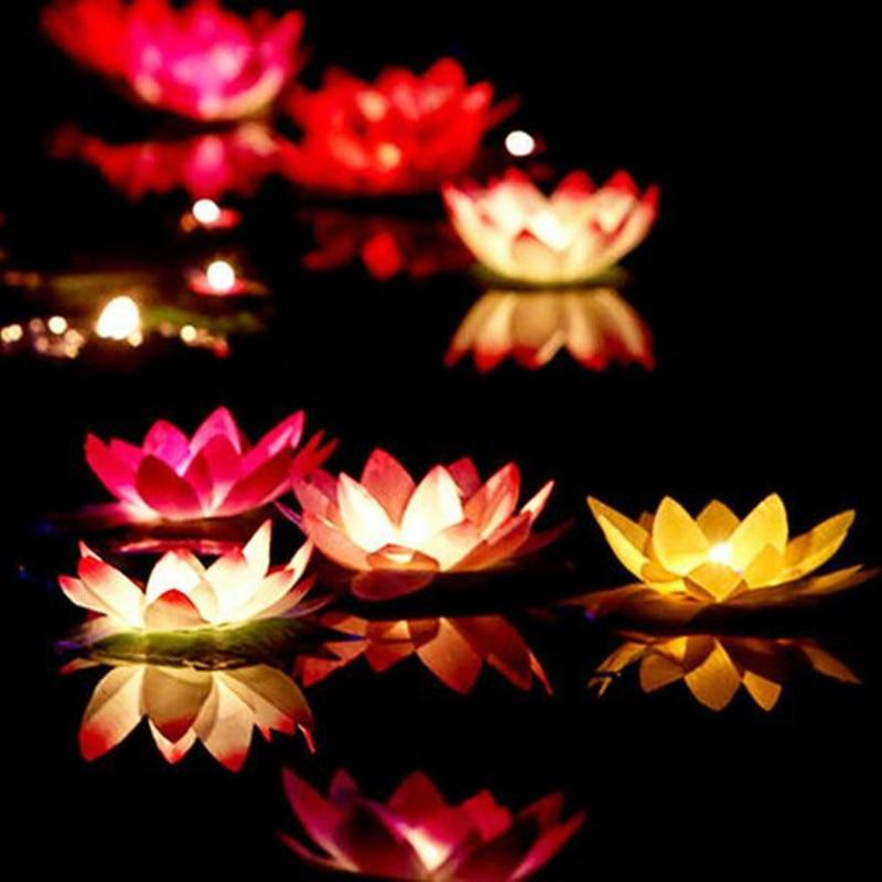 5 pcs Lotus Flower Floating Candles