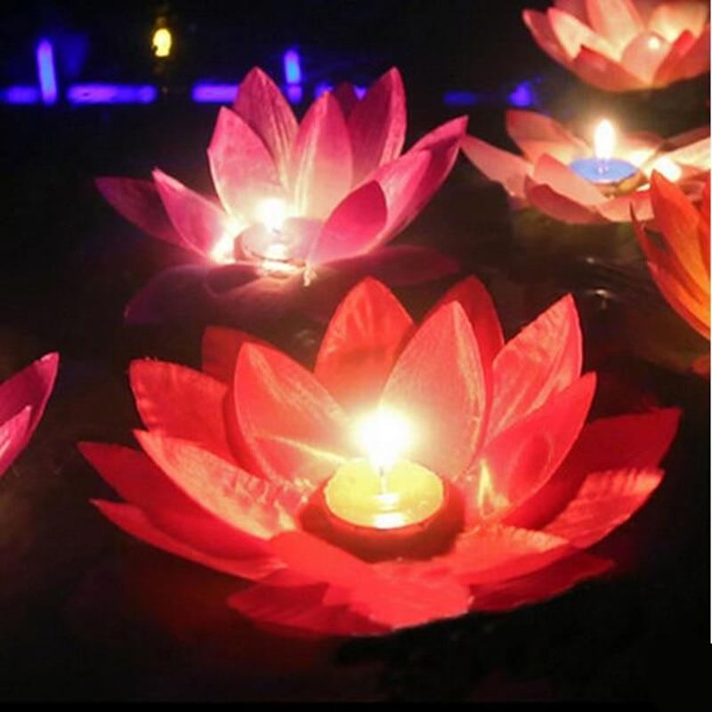 5 pcs Lotus Flower Floating Candles