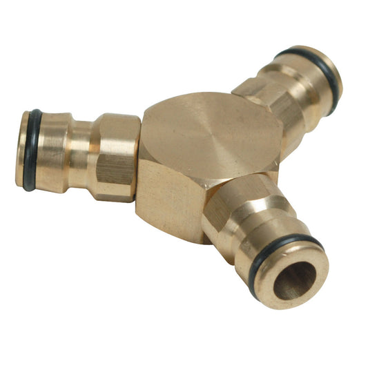 Home and garden 3-Way Connector Brass