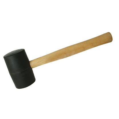 Home and Garden Black Rubber Mallet 