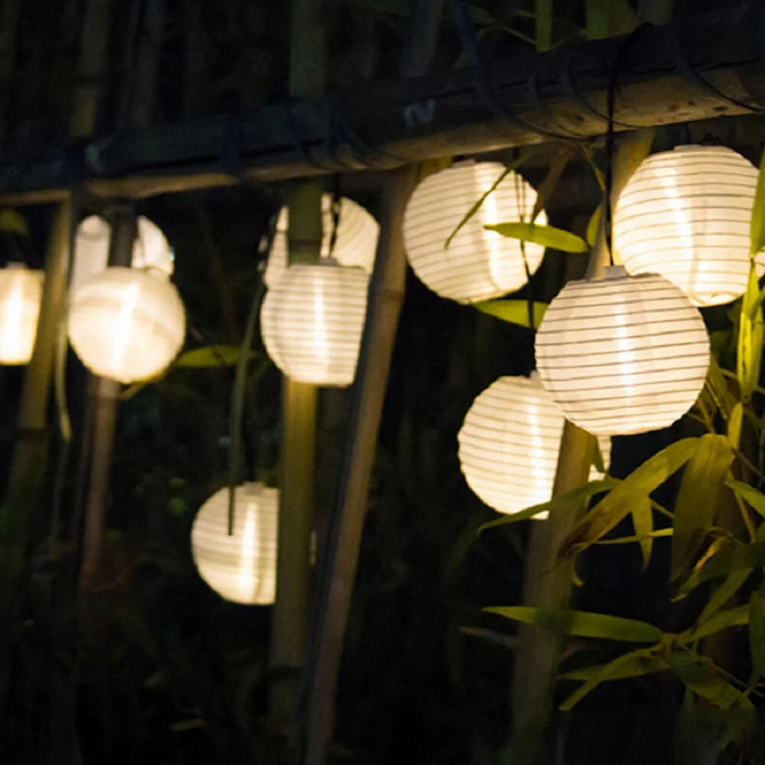  Solar LED Garland Lantern Light String