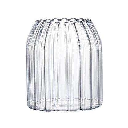 Clear Ripple Glass Cup