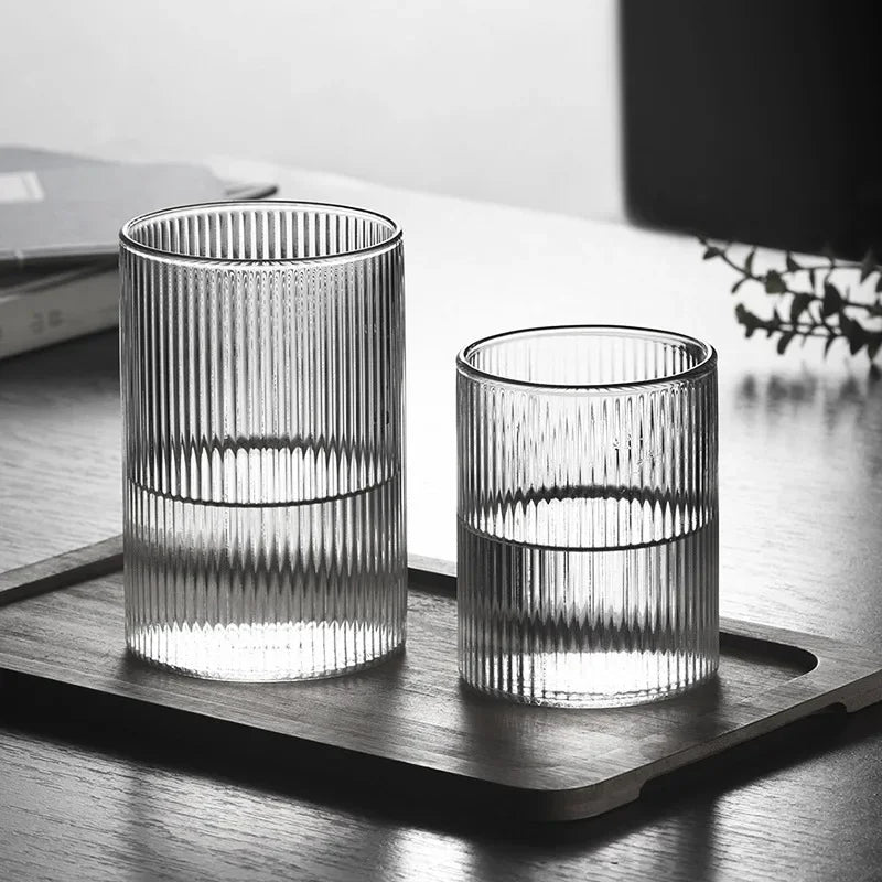 Japanese Striped Glass Cup | Jscapes Home and Garden