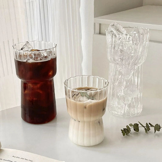 Clear Ripple Glass Cup