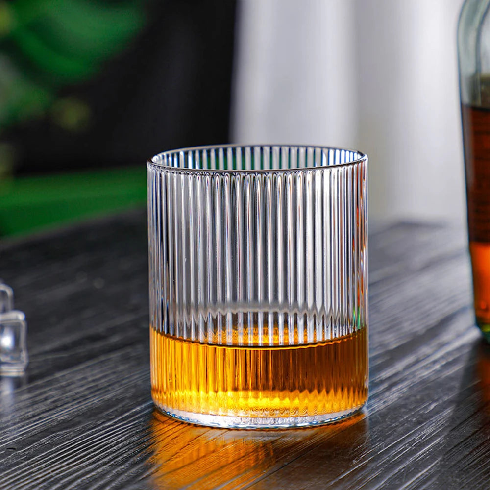 Ribbed Drinking Glasses