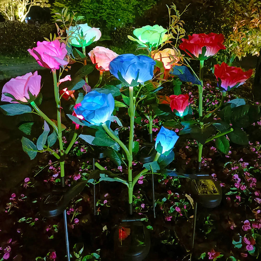 7-Head Solar Rose Garden Lights