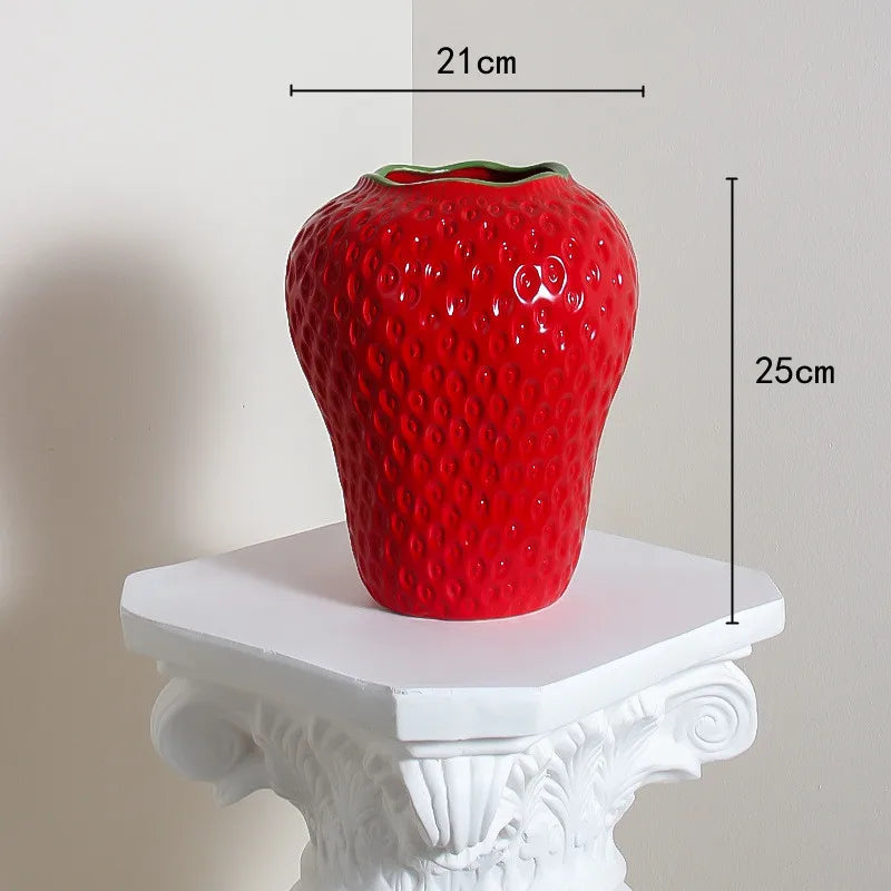 Unique Ceramic Strawberry Vase | Jscapes Home and Garden