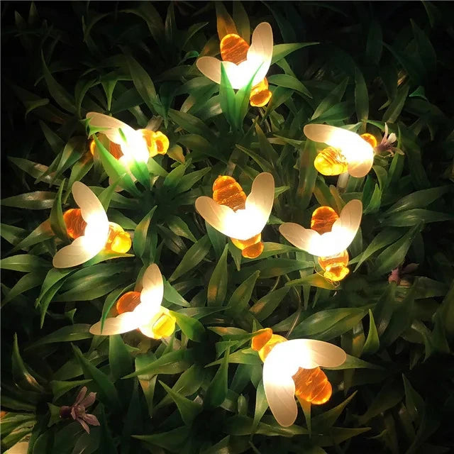 LED Honey Bee Solar String Lights | Jscapes Home and Garden