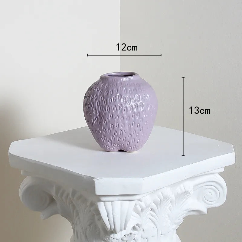 Unique Ceramic Strawberry Vase | Jscapes Home and Garden