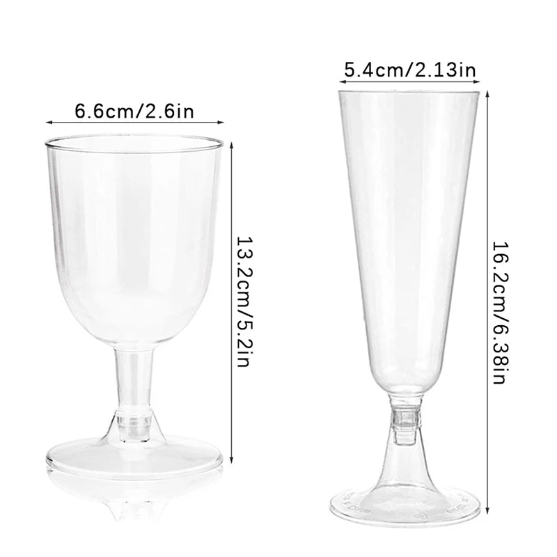 10Pcs Disposable Clear Cocktail Glasses | Jscapes