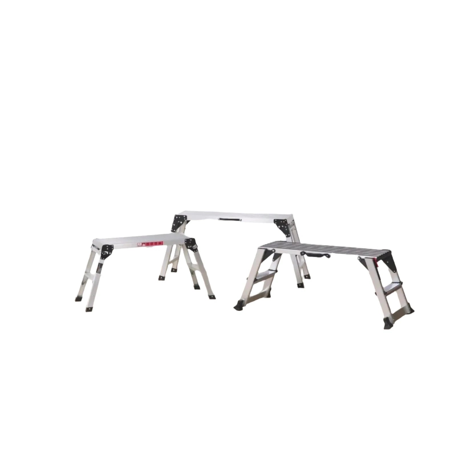 Aluminum step folding work platform