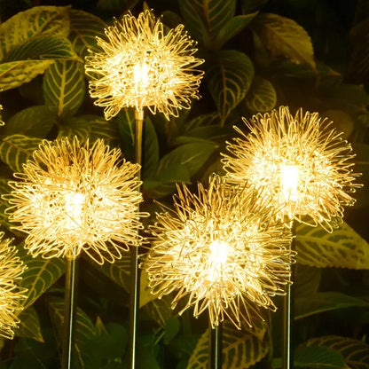 Dandelion Reed & Wheat Flowers Solar Garden Lights | Jscapes