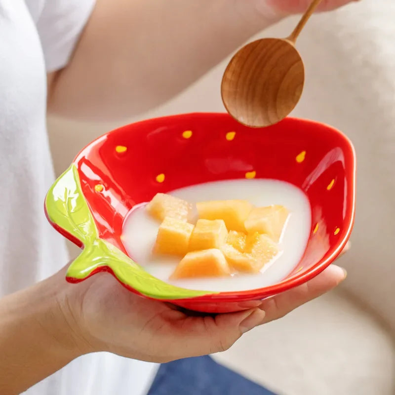 Strawberry Shaped Ceramic Bowls