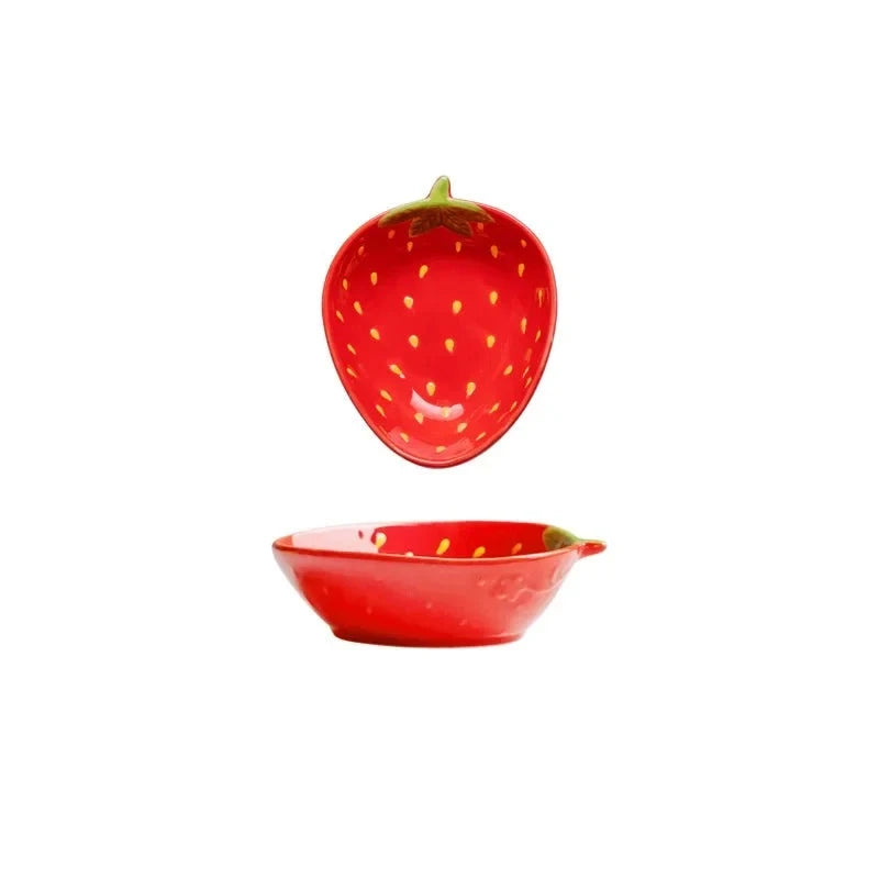 Strawberry Shaped Ceramic Bowls