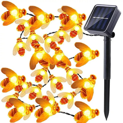 50 LED Honey Bee Solar String Lights | Jscapes Home and Garden