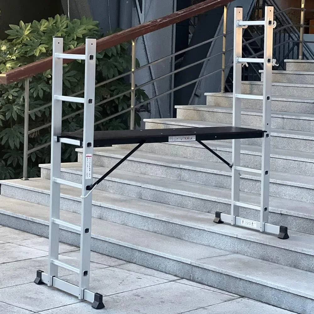 Multi Function Platform and 3 Step Ladder Dolly Cart