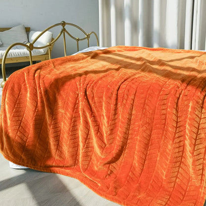 Soft Brushed Flannel Throw Blanket