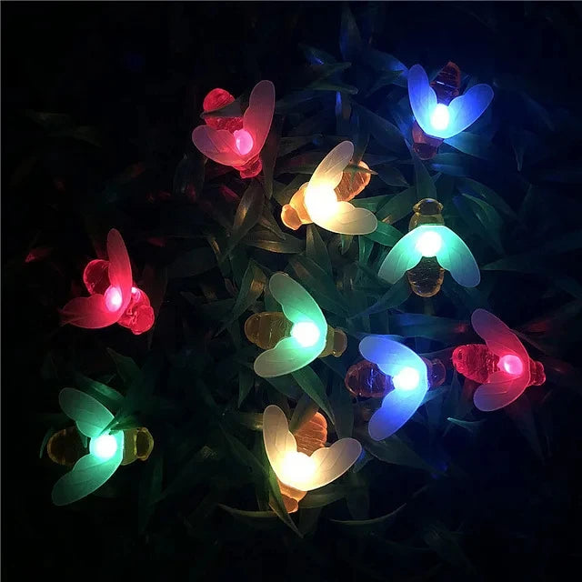 50 LED Honey Bee Solar String Lights | Jscapes Home and Garden