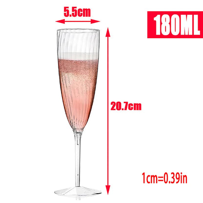 1/8PCS Plastic Champagne Flutes | Jscapes Home and Garden