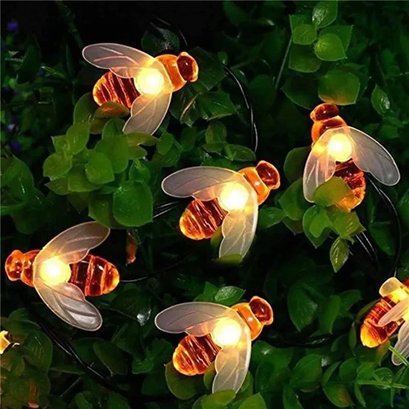 50 LED Honey Bee Solar String Lights | Jscapes Home and Garden