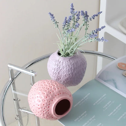 Unique Ceramic Strawberry Vase | Jscapes Home and Garden