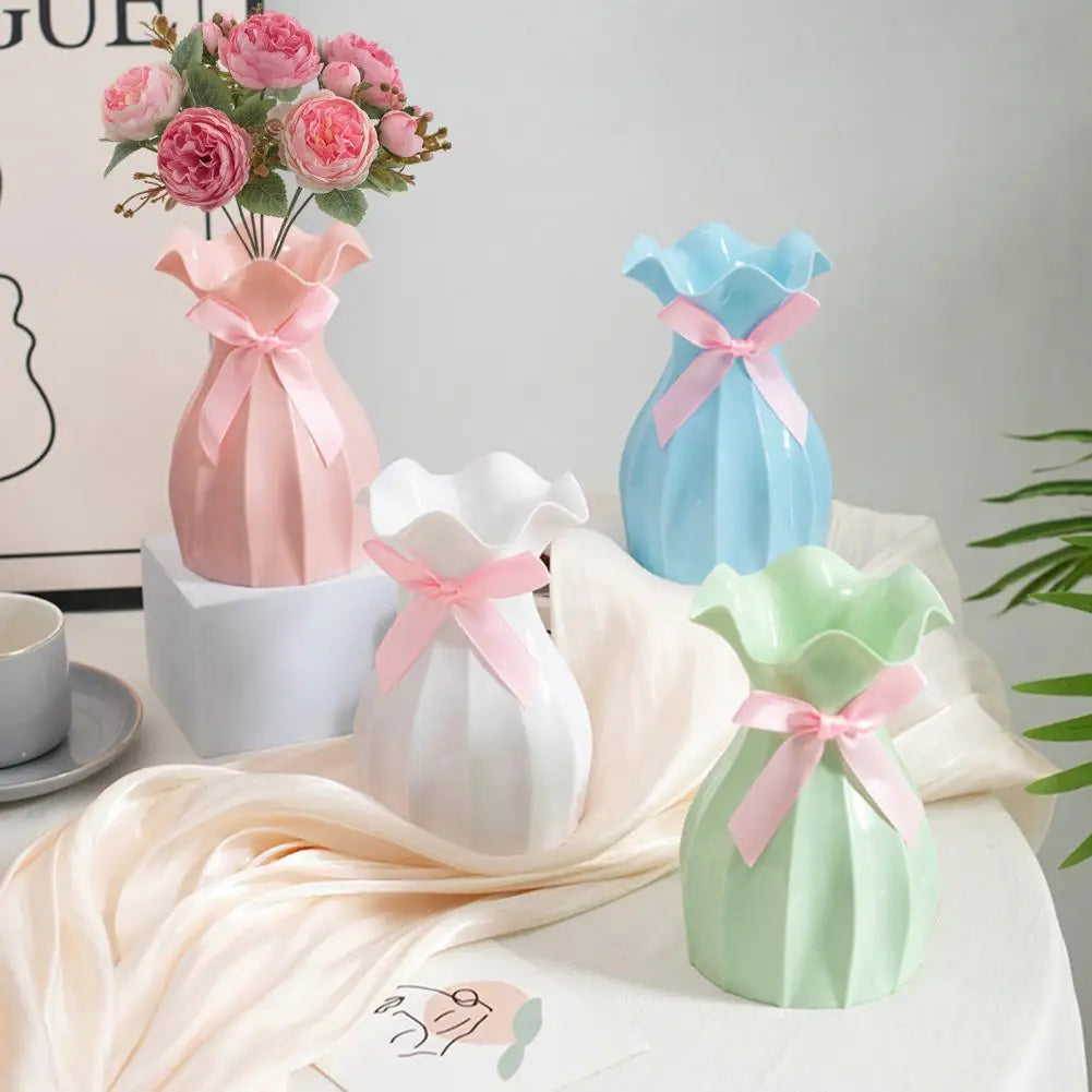 Flower Vase with Pink Bow | Jscapes Home and Garden 