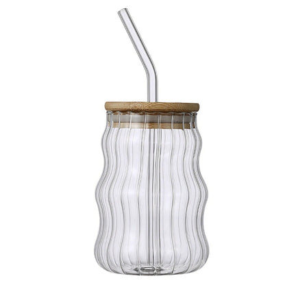 Clear Ripple Glass Cup