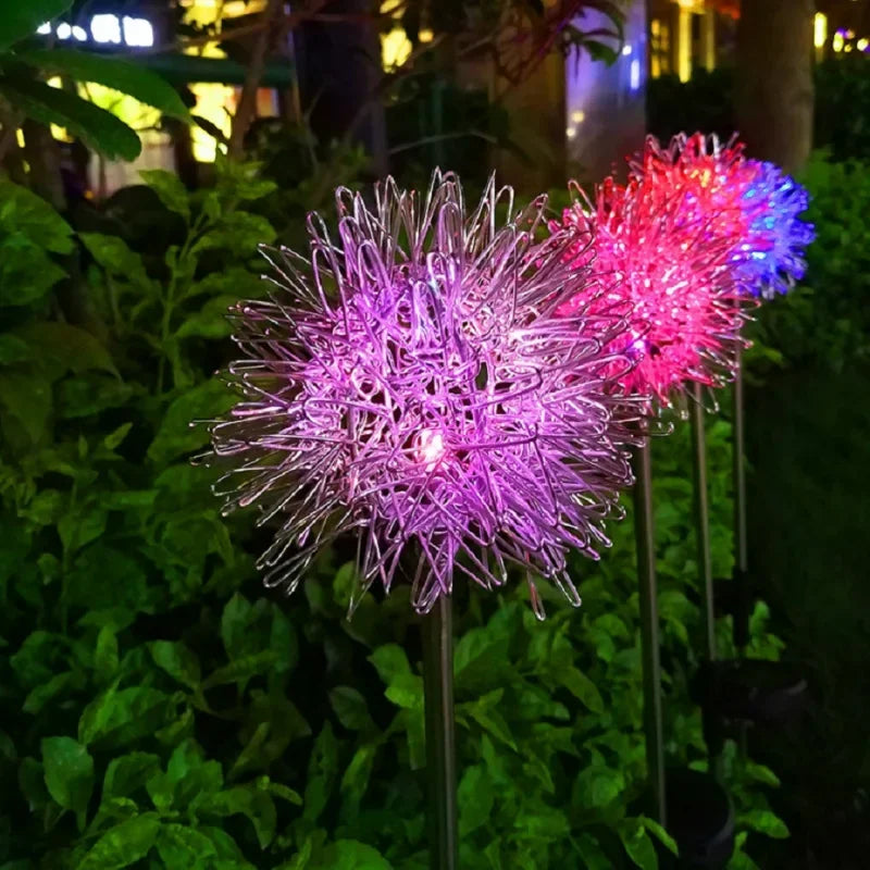 Dandelion Reed & Wheat Flowers Solar Garden Lights | Jscapes