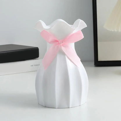 Flower Vase with Pink Bow | Jscapes Home and Garden 