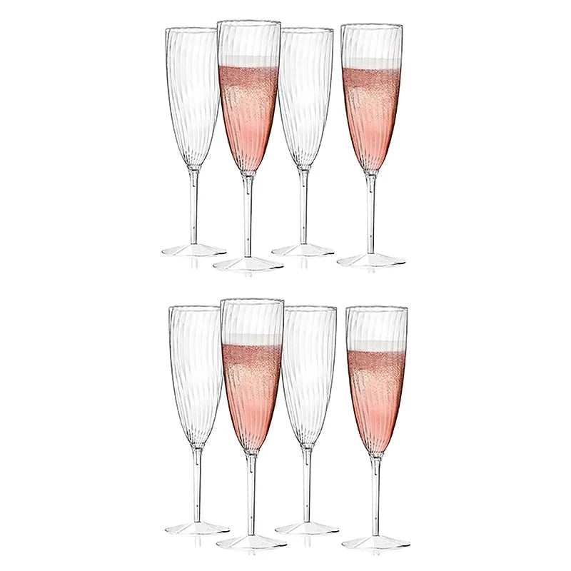 1/8PCS Plastic Champagne Flutes | Jscapes Home and Garden