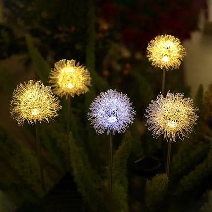 Dandelion Reed & Wheat Flowers Solar Garden Lights | Jscapes